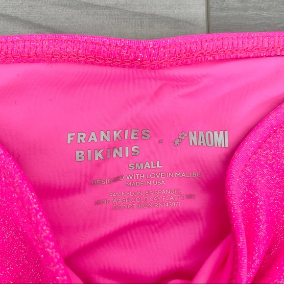 Frankie’s Bikinis Neon Pink Glitter Bikini NWT - Picture 5 of 16